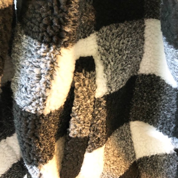 NWT Steve Madden Black and White Buffalo Checkered Winter Jacket . Size XL - Picture 5 of 10